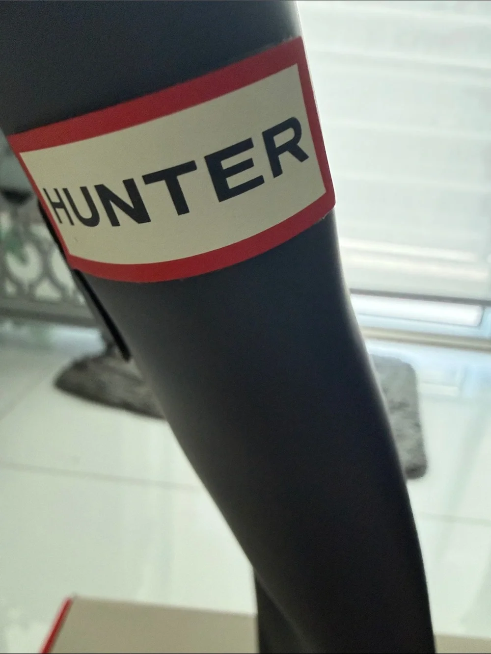 Hunter Women's Tall Navy Matte Waterproof Rain Boots